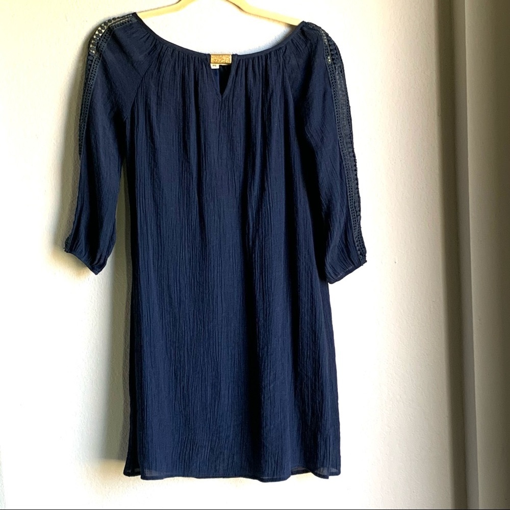 Petite Small Indigo Rose Dress